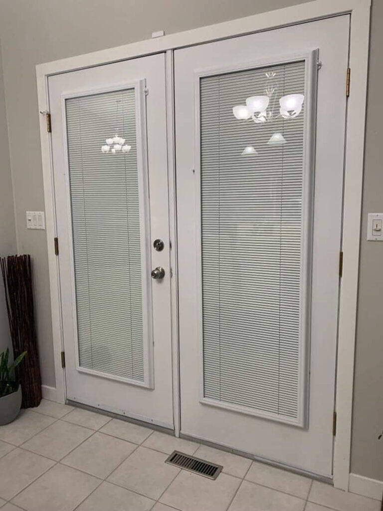 White French Interior Doors with Enclosed Glass Blinds